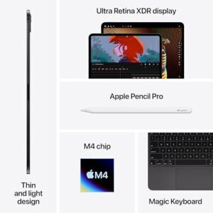 iPad Pro 13-inch (M4) Space Black with Ultra Retina XDR Display, 2TB, Face ID, and 12MP Cameras