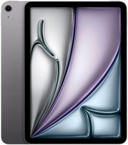 2024 Apple iPad Air (11-inch, Wi-Fi + Cellular, 128GB) - Space Gray (Renewed) in use  