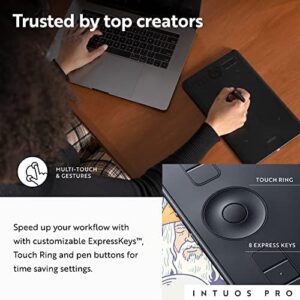 PTH660 Intuos Pro Digital Graphic Drawing Tablet for Mac or PC, Medium, Black - Features and Benefits