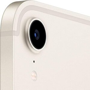 2021 Apple iPad Mini 6 in Starlight color, front and back view showcasing sleek design