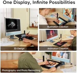 XPPen Artist 13.3 Pro V2 Drawing Tablet with Screen and Anti-Glare Glass