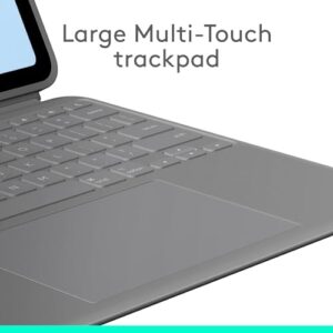 Combo Touch Tablet Keyboard Case for iPad Air 13 M2 Grey with backlit keyboard and multi-angle stand