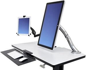 Ergotron Neo-Flex Single Tablet Arm VESA Desk Mount for Tablets – Adjustable, Durable, Black