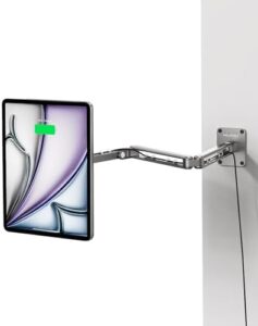KUXIU Magnetic Wireless Charging Wall Mount Holder for iPad Pro 12.9" and iPad Air 13" M2, Adjustable Foldable Stand