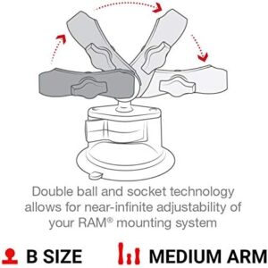 Ram Mount RAM-101LU-D-246 Lock VESA Plate Long ARM mounted with adjustable arm