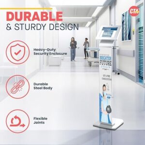 Premium Kiosk Floor Stand for iPad and Tablets with CTA Locking Base