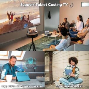 Android 14 Tablet 10 inch 8000mAh with Octa-Core Processor, 22GB RAM, and 128GB ROM, featuring keyboard and mouse support