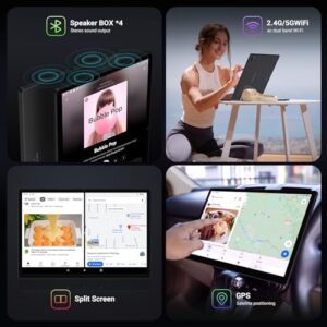 POWMUS 2025 Tablet 14 inch Android tablet with 2K IPS screen, 256GB storage, 5G WiFi, and fast charging
