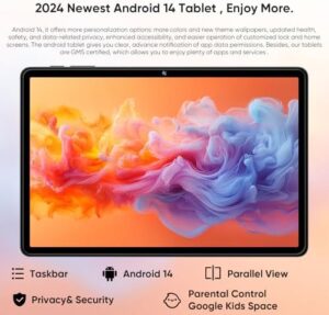 2025 Upgraded Android 14 Tablet with 11-inch Display, Fast Charging, and 12GB RAM