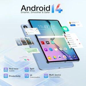 DOOGEE 12 inch Tablet with Keyboard, Android 14, 20GB RAM, 2.4K Display, Quad Speakers