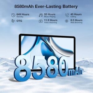 DOOGEE T40 Android Tablet with 11" 2.5K display, Helio G99 processor, and 8580mAh battery