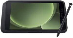 Samsung Galaxy Tab Active5 128GB (5G+LTE+WiFi) in green with military-grade rugged design, IP68 water resistance, and sensitive touchscreen
