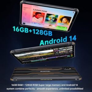 OUKITEL RT3 Pro Rugged Tablet - Waterproof, Durable Design with 16GB RAM and 128GB Storage