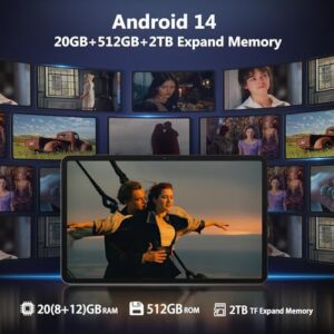 DOOGEE T40PRO Android 14 Gaming Tablet with 12 Inch 2.4K Display, Keyboard, Mouse, and Accessories