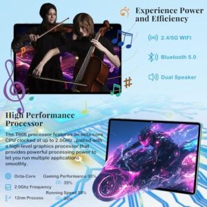 Tablet 11 inch, 2025 Android 14 Tablet with Octa-Core Processor, 13MP Camera and 24GB RAM in Metal Blue