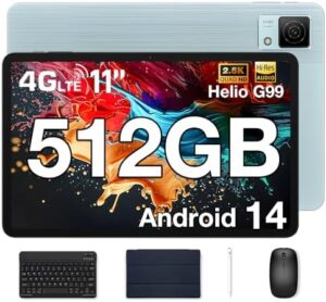 DOOGEE T40 VIP Android Tablet with Keyboard, 20GB RAM, 512GB Storage, 11-inch Display