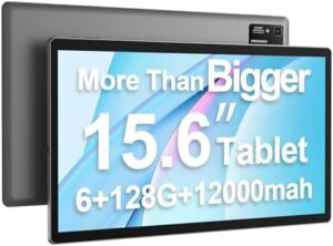 MESWAO 15.6 Inch Android 13 Tablet with 1080P IPS HD Display, 8-Core Processor, and 12000mAh Battery  