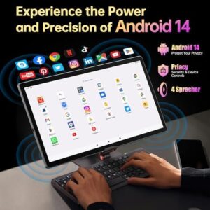 MESWAO 15.6 Inch Android 13 Tablet with 1080P IPS HD Display, 8-Core Processor, and 12000mAh Battery  