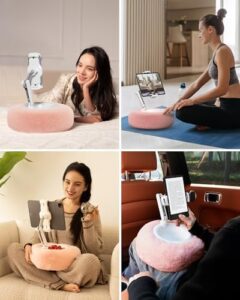 Viozon Tablet Stand Pillow for iPad, iPhone, Samsung, and More – 360° Adjustable and Plush
