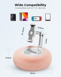 Viozon Tablet Stand Pillow for iPad, iPhone, Samsung, and More – 360° Adjustable and Plush