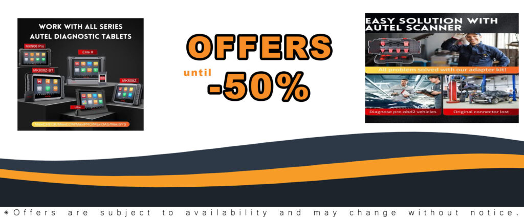 Autel OBD Adapter Kit with Blow-Molded Carrying Case, featuring 11 OBD connectors compatible with all Autel scanner tablet devices