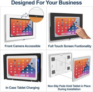 TABcare Locking Security Metal Case for iPad Pro 12.9, perfect for kiosk, POS, and store display security
