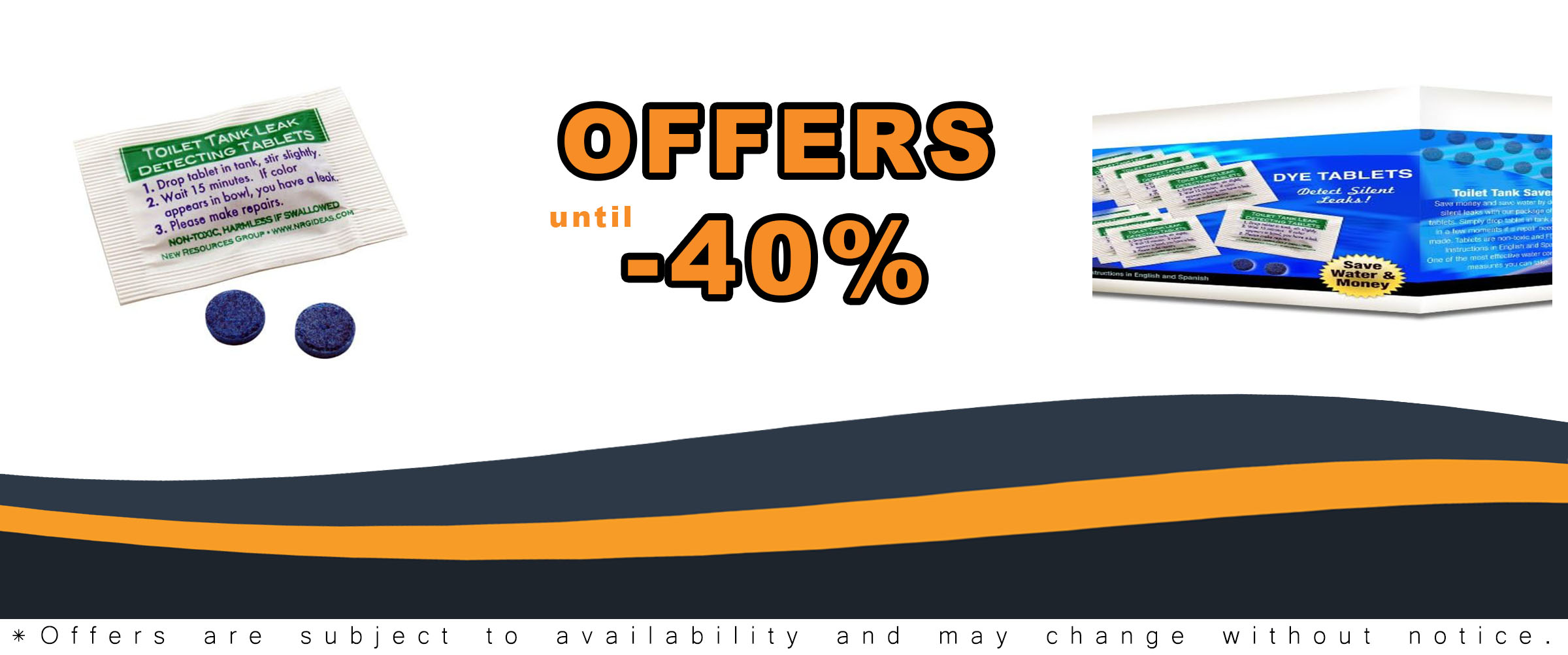 Case of Toilet Leak Detecting Dye Tablets for Silent Leaks in the Bathroom, 2,000 Packs, Toilet Leak Detection, Leak Detection Tablets