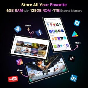 15.6" Android 13 Tablet with 1080p HD screen, 8-core processor, and long battery life  