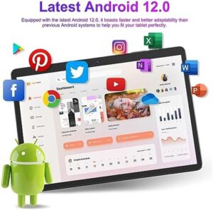 10 Inch Android Tablet with 2GB RAM, 64GB ROM, and 5000mAh Battery