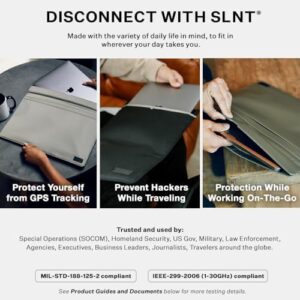 SLNT Weatherproof Nylon Faraday Bag with Silent Pocket Technology – Black, 13 inch