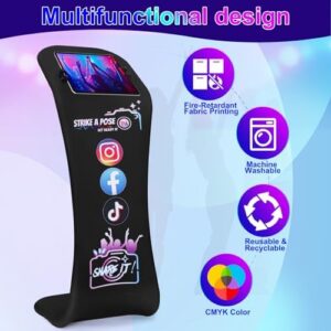 ZLPOWER Photo Booth for iPad Holder - Portable Stand with Logo Print and Aluminum Alloy Construction