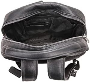 McKlein OAKLAND Pebble Grain Calfskin Leather 15" Leather, Business Casual, Laptop & Tablet Backpack Black (18795)