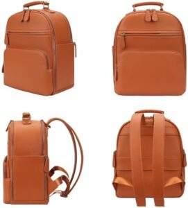 Divvia Camera Backpack Classic Leather for DSLR, Professional Camera Bag for Photographers with 11 Inch Pad/Tablet Compartment Small 10L Brown