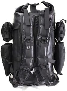 Mission Darkness Dry Shield Faraday Backpack 40L -/ Waterproof Tactical Backpack with MOLLE Webbing & Packs -/ Signal Blocking, Anti-tracking, EMP Shield, Data Privacy for Mobile Devices & Electronics