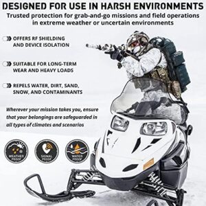 Mission Darkness Dry Shield Faraday Backpack 40L -/ Waterproof Tactical Backpack with MOLLE Webbing & Packs -/ Signal Blocking, Anti-tracking, EMP Shield, Data Privacy for Mobile Devices & Electronics