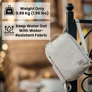 Nordace Siena II Mini Smart Travel Backpack for Women with USB Charging Port, Water Resistant