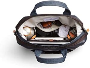 Bellroy Tokyo Totepack Premium (leather backpack and tote bag, 13" laptop, tablet, notes, cables, drink bottle, spare clothes, everyday essentials) - DeepPlum