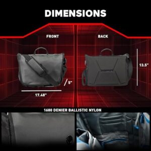 Mobile Edge Vindicator 2.0 Messenger Bag, Specifically Designed for Alienware Gaming Laptops 13"/15" 17"