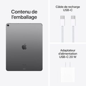 Apple iPad Air 13-inch (M2): Liquid Retina Display, 1 TB, Landscape 12MP Front Camera/12MP Back Camera, Wi-Fi 6E + 5G Cellular with eSIM, Touch ID — Space Grey
