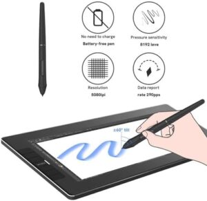 VEIKK VK1200 Drawing Tablet with Screen, 11.6 Inch Full-Laminated Graphic Drawing Monitor, with Battery-Free Pen and Tilt Function, 6 Customized Keys(Must be Connected to a Computer to Work)