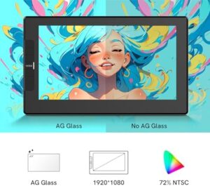 VEIKK VK1200 Drawing Tablet with Screen, 11.6 Inch Full-Laminated Graphic Drawing Monitor, with Battery-Free Pen and Tilt Function, 6 Customized Keys(Must be Connected to a Computer to Work)