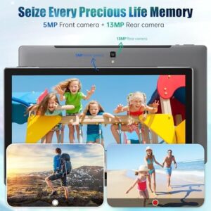 14.1 Inch Large Screen Android 13 Tablet, Computer Tablets with 1920 * 1080 IPS FHD Display, MTK6769 CPU, 6+128GB(Real)+1TB Expand, 5+13MP, Bluetooth 5.0, WiFi 5, 10000mah Long Battery for Work/Study