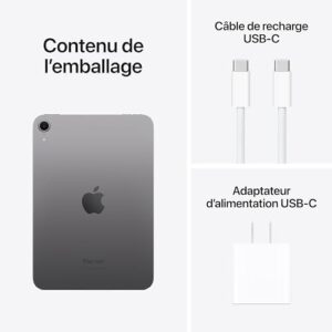 Apple iPad Mini (A17 Pro): Apple Intelligence, 8.3-inch Liquid Retina Display, 128GB, Wi-Fi 6E, 12MP Front/12MP Back Camera, Touch ID, All-Day Battery Life — Space Grey