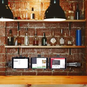 iBOLT TabDock Point of Purchase Wall Mount - with 3 Tablet Holders Perfect for Multiple delivery Applications (DoorDash, Uber eats, Postmates, etc.) Fits 7 to 10 inch Tablets