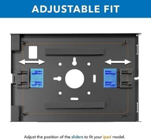 Mount-It! Anti-Theft Tablet Kiosk Floor Stand Compatible with iPad 10, 9, 8, iPad Pro 11, 10.5, iPad Air 10.5, Height Adjustable Locking Kiosk for iPad, Steel Kiosk for Business and Retail