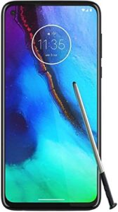 Moto G Stylus 4/128GB unlocked Android smartphone in Indigo color.
