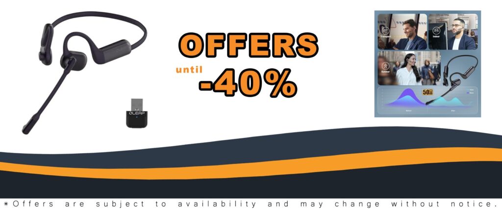 Wireless Open Ear Noise Cancelling Headphones with Mic for Work and Calls