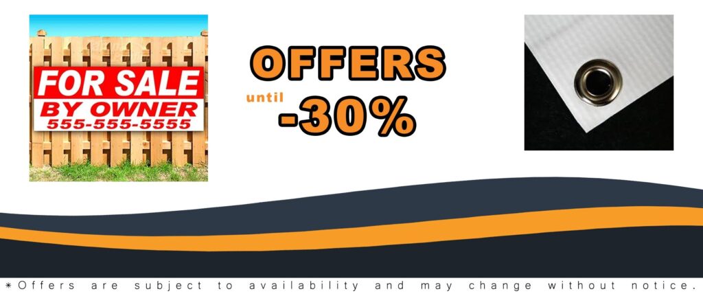 Heavy Duty Vinyl Sign for Sale by Owner Banner 13 oz with Metal Grommets