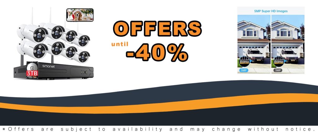 Wireless Security Camera System 8CH 5MP HD NVR Kits Home CCTV Surveillance with 3TB Hard Drive Night Vision