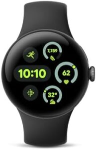 Pixel Watch 3, Matte Black Aluminum, Obsidian Band, 41mm